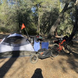 Camp site at Beal's Point Campground on Folsom Lake